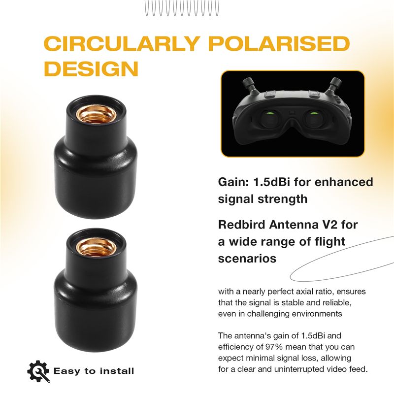 2 ชิ้น 5.8G เรดเบิร์ด V2 เสาอา - Drone Racing Goggles บทวิจารณ์และราคา